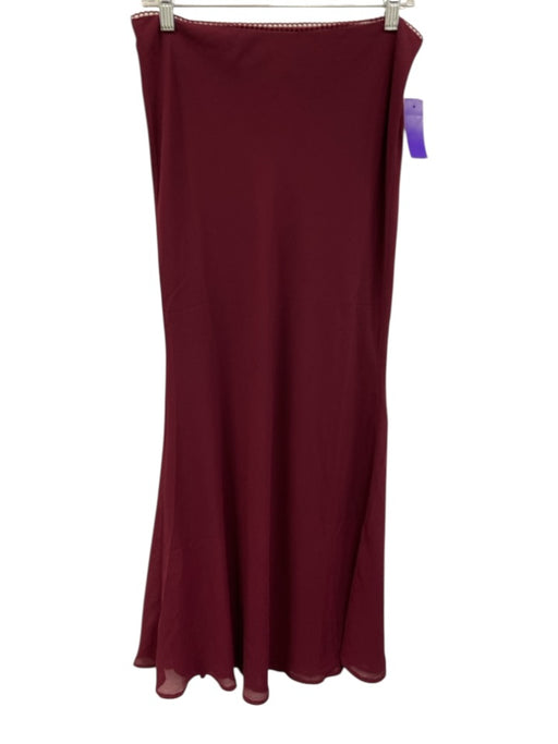 I Am Delilah. Size M Burgundy Purple Polyester Trim Detail Maxi Skirt Burgundy Purple / M