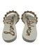 Sam Edelman Shoe Size 8 Cream & Gold Rubber Faux Opal Studded Slide Mule Sandals Cream & Gold / 8