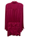 Ramy Brook Size 6 Hot pink Polyester Long Bell Sleeve Buttons Ruched side Dress Hot pink / 6