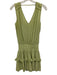 Ramy Brook Size XS Light Green Polyester Sleeveless V Neck Smocked Waist Dress Light Green / XS