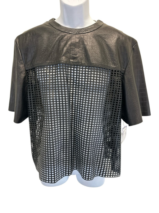 Amiri Like New Size M Black Viscose Mesh T shirt Crew Men's Short Sleeve Black / M