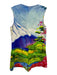 Desigual Size L Blue, Pink, Green Viscose & Polyamide Sleeveless Scenery Dress Blue, Pink, Green / L
