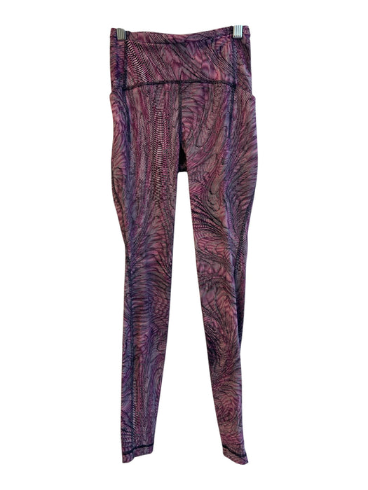 Lululemon Size Est xl Pink & Multi No Fabric Tag High Rise Side Pocket Leggings Pink & Multi / Est xl