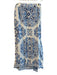 Calypso St. Barth Size S White & Blue Linen & Rayon Side Tie Elastic Waist Skirt White & Blue / S