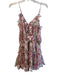 Misa Size XS Pink & Multi Polyester Spaghetti Strap Floral Print Tiered Top Pink & Multi / XS