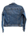 Zara Size S Blue Cotton Denim Long Sleeve Distressed Detail Button Down Jacket Blue / S