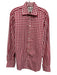 Thomas Pink Size 16.5 Red & White Cotton Gingham Button Up Long Sleeve Shirt Red & White / 16.5