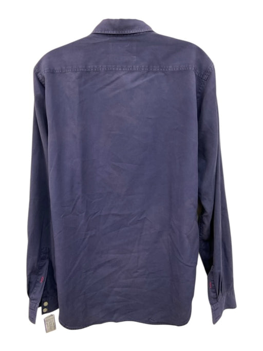Thomas Pink Size S Blue Cotton Solid Button Up Point Collar Long Sleeve Shirt Blue / S