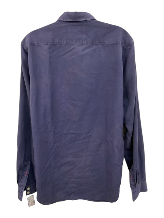 Thomas Pink Size S Blue Cotton Solid Button Up Point Collar Long Sleeve Shirt Blue / S