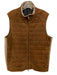 Luciano Barbera Size 50 Brown Suede Solid Vest Men's Jacket Brown / 50