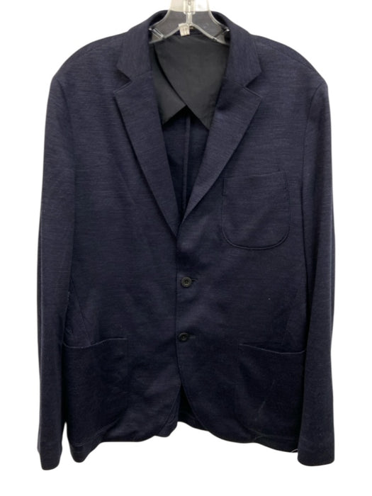 Massimo Dutti Navy Wool Blend Solid 2 Button Men's Blazer Navy / 40