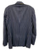 Thomas Pink Blue & Beige Wool Blend Striped Patch Pocket Men's Blazer Blue & Beige / 40