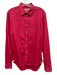 Thomas Pink Size S Red Cotton Solid Button Up Men's Long Sleeve Shirt Red / S
