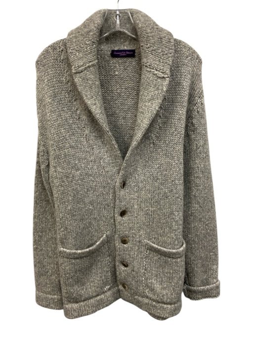 Seaward & Stearn Size M Gray Wool Blend Solid Shawl collar Cardigan Sweater Gray / M