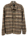 Xacus Size M Tan & Black Cotton Plaid Flannel Button up Men's Jacket Tan & Black / M