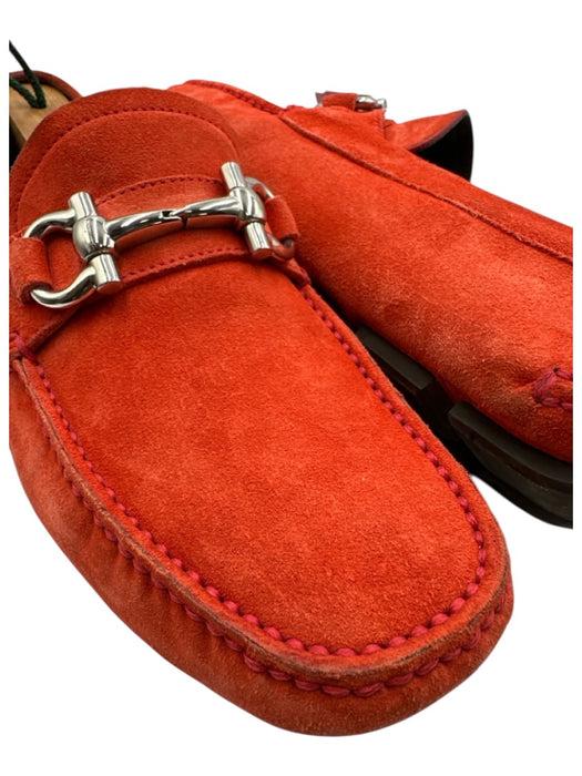Ferragamo Shoe Size 7 Good Red Suede Solid Dress Driver Men's Shoes Red / 7