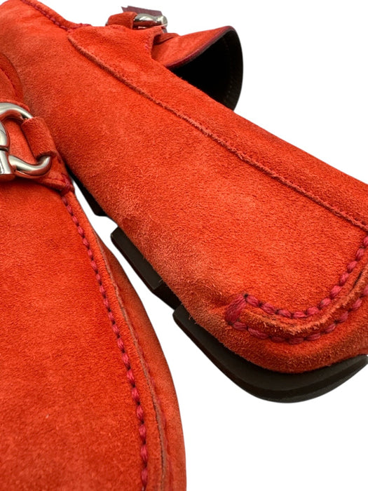 Ferragamo Shoe Size 7 Good Red Suede Solid Dress Driver Men's Shoes Red / 7