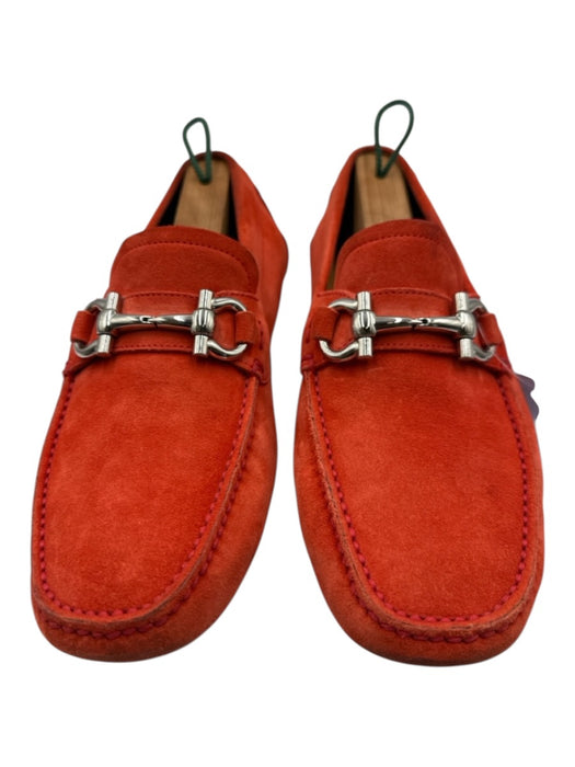 Ferragamo Shoe Size 7 Good Red Suede Solid Dress Driver Men's Shoes Red / 7