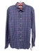 Thomas Pink Size M Blue & Beige Cotton Grid Button Up Men's Long Sleeve Shirt Blue & Beige / M