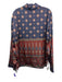 Kith Size S Red & Blue Polyester Paisley Polo Men's Long Sleeve Shirt Red & Blue / S
