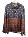 Kith Size S Red & Blue Polyester Paisley Polo Men's Long Sleeve Shirt Red & Blue / S