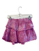 Love Shack Fancy Size P Pink Cotton Elastic Waist Tye Dye Tiered Mini Skirt Pink / P