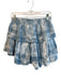 Love Shack Fancy Size P Blue Cotton Elastic Waist Tye Dye Tiered Mini Skirt Blue / P