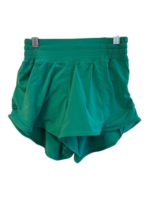 Lululemon Size 2 Green Polyester Elastic Waist solid color Side Pockets Shorts Green / 2