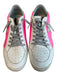 Shu Shop Shoe Size 5 White & Pink Manmade Material Almond Toe Star Design Shoes White & Pink / 5