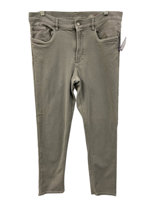 Faherty Size 34 Light Gray Cotton Blend Solid Khaki Men's Pants Light Gray / 34