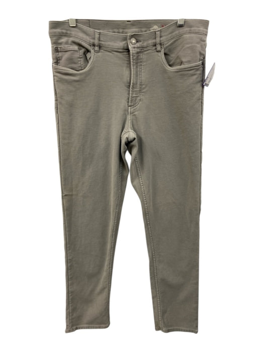 Faherty Size 34 Light Gray Cotton Blend Solid Khaki Men's Pants Light Gray / 34