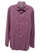 Sid Mashburn Size M Purple & Blue Print Cotton Grid Button Up Long Sleeve Shirt Purple & Blue Print / M