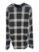 Faherty Size Est L Blue & White Cotton Blend Plaid Button Up Long Sleeve Shirt Blue & White / Est L
