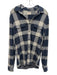 Faherty Size Est L Blue & White Cotton Blend Plaid Button Up Long Sleeve Shirt Blue & White / Est L