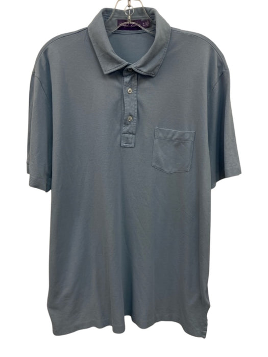 Ralph Lauren Purple Size XL Light blue Cotton Solid Polo Men's Short Sleeve Light blue / XL