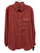 Sid Mashburn Size L Red Cotton Solid Button Up Button Down Long Sleeve Shirt Red / L