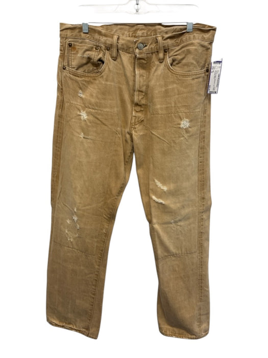 RRL Size 34 Tan Cotton Distressed Jean Khakis Men's Pants Tan / 34