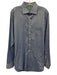 Sid Mashburn Size L Blue Cotton Solid Button Up Button Down Long Sleeve Shirt Blue / L
