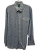 Sid Mashburn Size L Blue & White Cotton Floral Button Up Men's Long Sleeve Shirt Blue & White / L