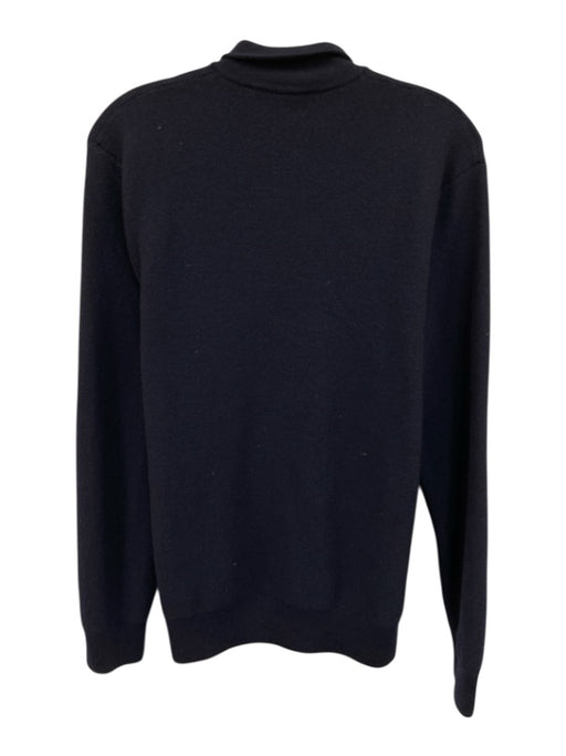Ralph Lauren Purple Size L Navy Wool Blend Solid Quarter Zip Men's Sweater Navy / L