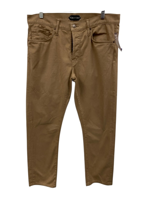 Tom Ford Size 34 Tan Cotton Blend Solid Khakis Men's Pants Tan / 34