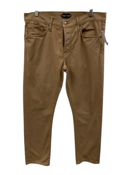Tom Ford Size 34 Tan Cotton Blend Solid Khakis Men's Pants Tan / 34