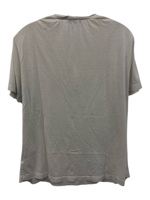 Loro Piana Size L White Cotton Solid T shirt Crew Men's Short Sleeve White / L