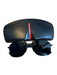 Prada Like New Black Plastic Solid Men's Sunglasses Black