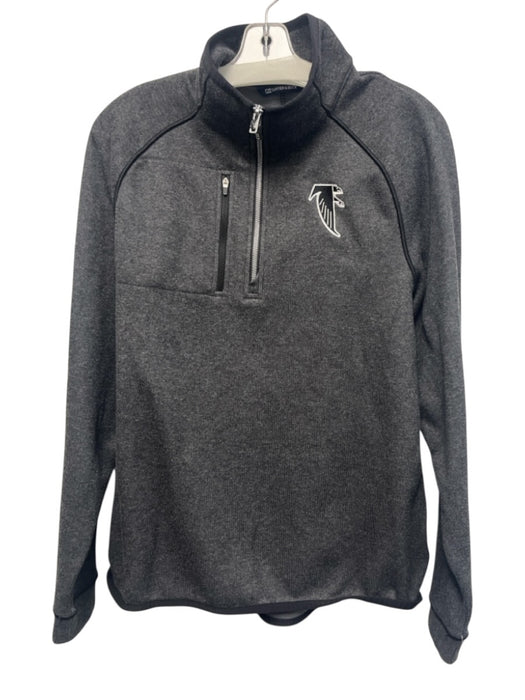 Cutter & Buck Size L Gray Cotton Blend Solid Quarter Zip Men's Jacket Gray / L