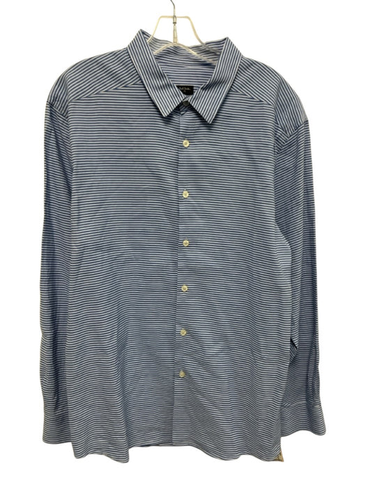 Paul Smith Size XXL Blue & Gray Cotton Striped Button up Men's Long Sleeve Shirt Blue & Gray / XXL