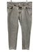 Brunello Cucinelli Size 52 White & Gray Cotton Blend Acid Wash Jean Slim Pants White & Gray / 52