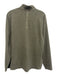 Lululemon Size Est L Green Cotton Blend Textured Quarter Zip Long Sleeve Shirt Green / Est L