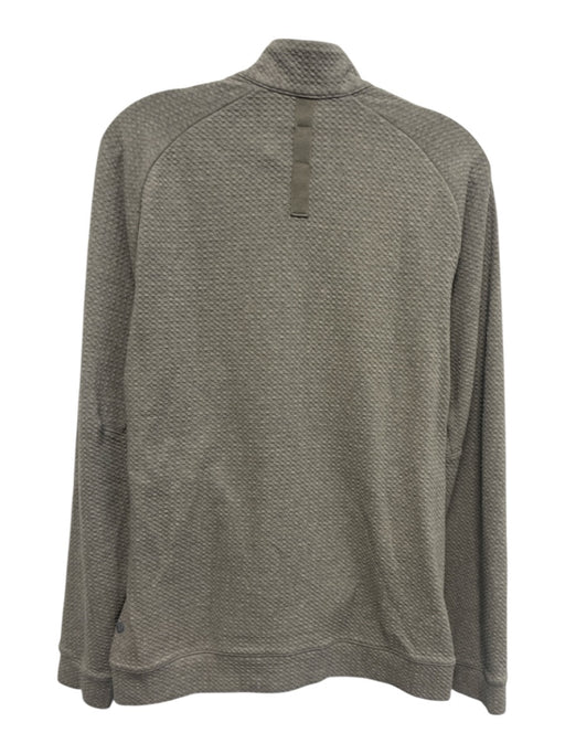 Lululemon Size Est L Gray Cotton Blend Textured Quarter Zip Long Sleeve Shirt Gray / Est L