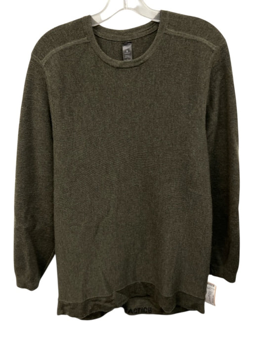 Lululemon Size L Olive Green Wool Blend Solid Crew Men's Sweater Olive Green / L